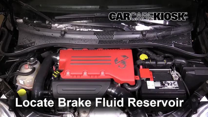 2013 Fiat 500 Abarth 1.4L 4 Cyl. Turbo Brake Fluid Check Fluid Level